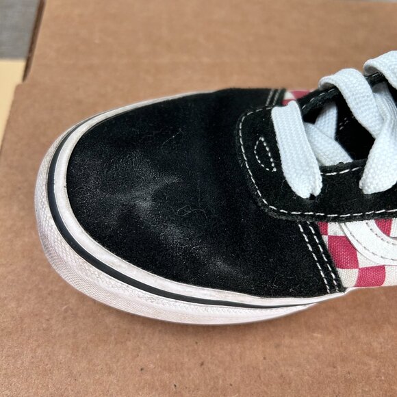 VANS SK8 Hi Shoes Kids Youth 5 Red White Checkered and Black Suede - Picture 16 of 16